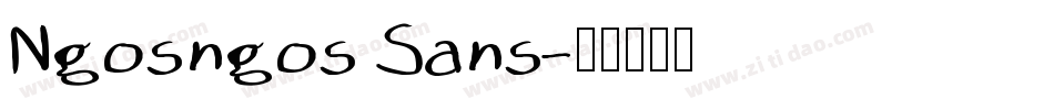 Ngosngos Sans字体转换